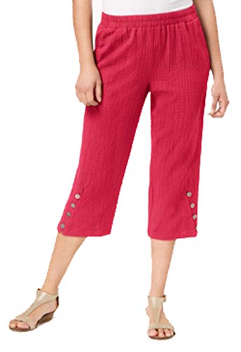 Button-Hem Capri-Length Signature Pants