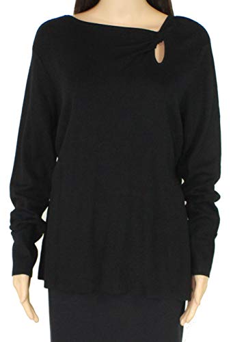 INC Plus Size Twist-Front Long-Sleeve Sweater