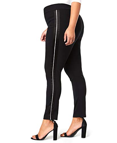 I.N.C. Plus Size Satin-Stripe Skinny-Fit Signature Pants