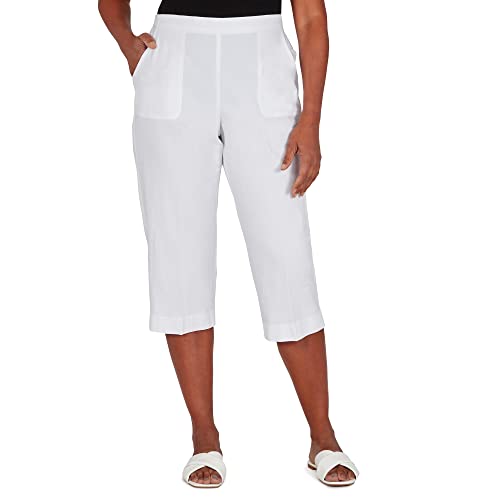 Alfred Dunner Women's Petite Cargo Pocket Capri-Length