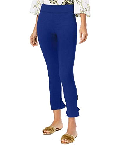 INC Ruffled-Hem Ankle Skinny-Fit Signature Pants