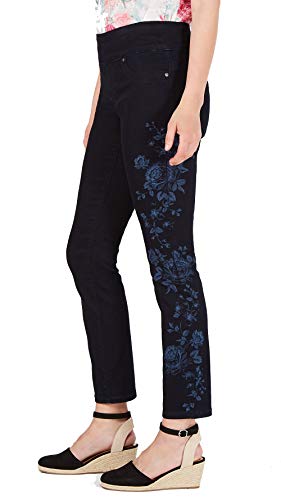 Floral-Print Skinny-Fit Premium Jeans