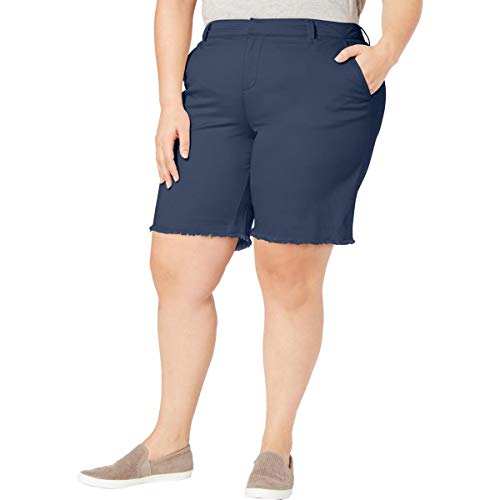 Plus Size Released Hem Premium Shorts