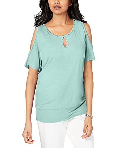 Studded Cold-Shoulder Premium Top