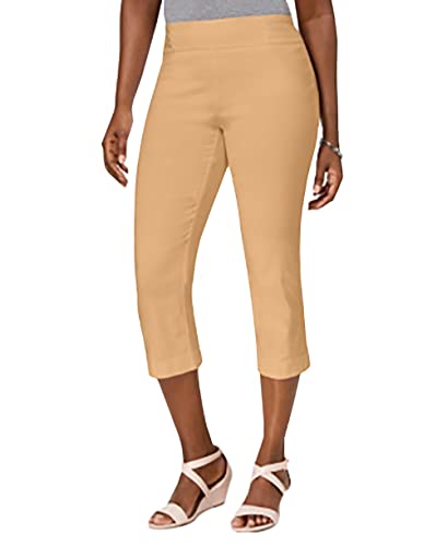 Embellished Pull-On Capri-Length Signature Pants