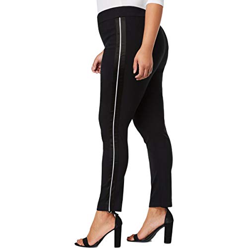 I.N.C. Plus Size Satin-Stripe Skinny-Fit Signature Pants