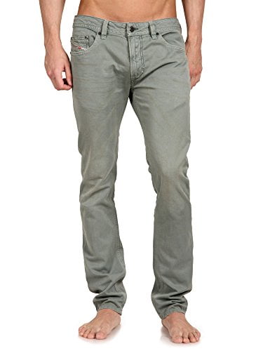 Diesel Men's Thavar 0810W Skinny-Fit Premium Jeans Green