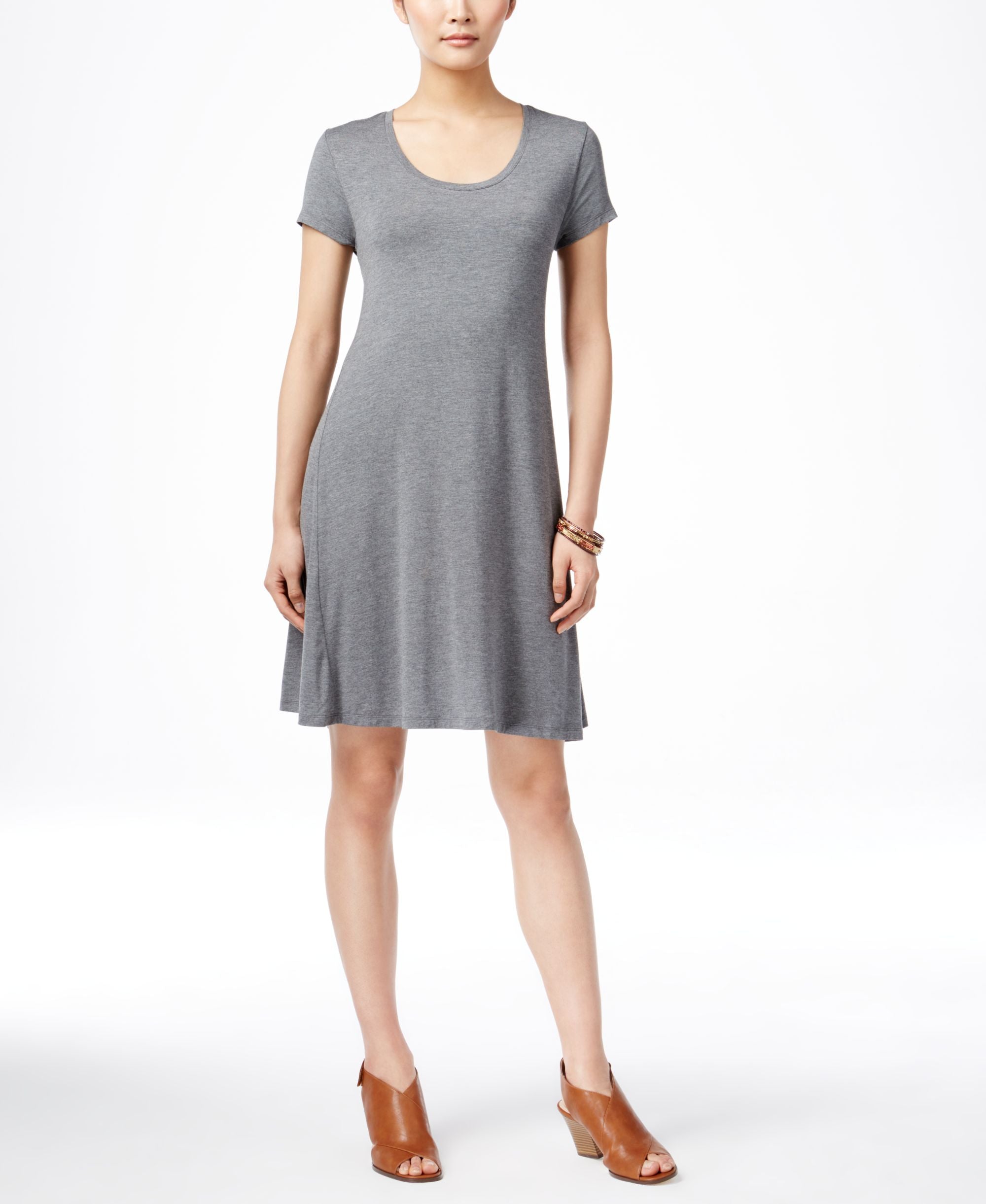 Style & Co Petite Short-Sleeve A-Line Dress