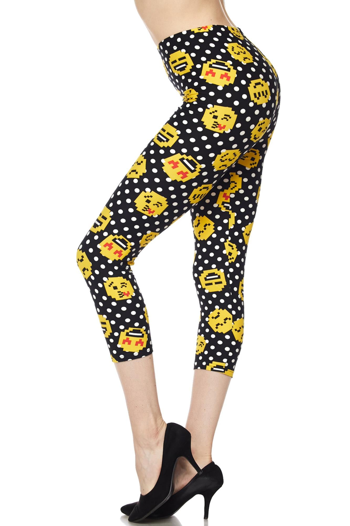 Buttery Smooth Retro Pixel Arcade Emoji Capris