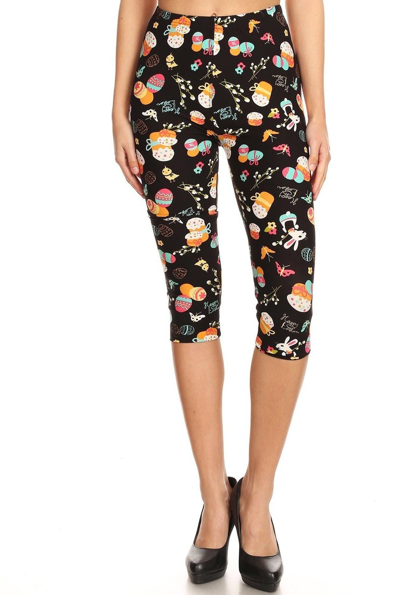 Buttery Soft Easter Extravaganza Plus Size  Capris