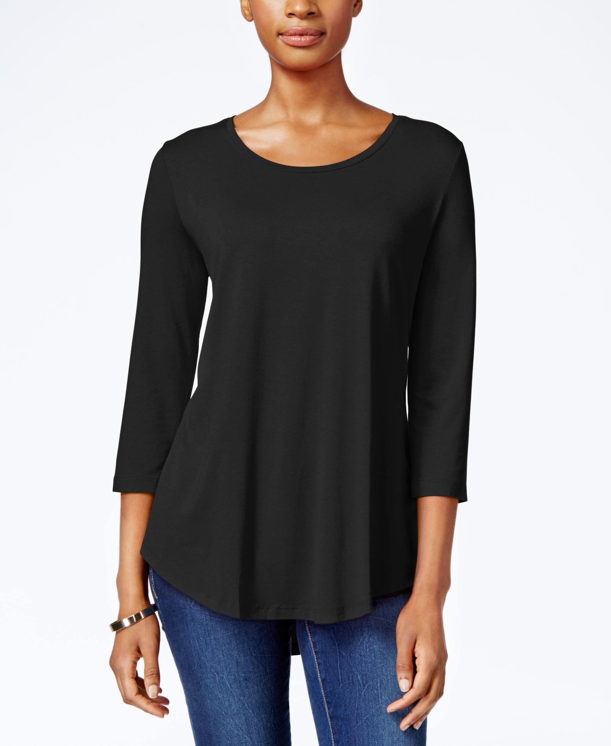 JM Collection Scoop Neck Premium Top