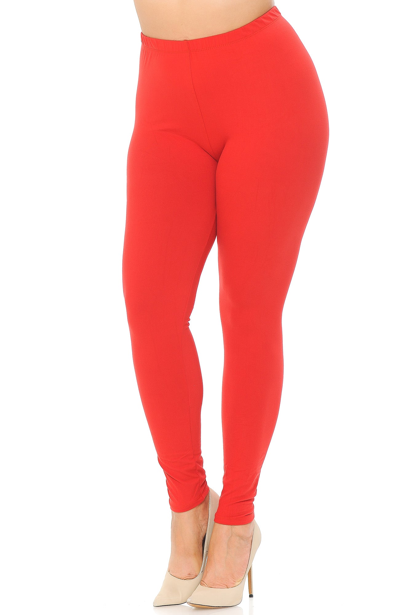 Buttery Smooth Essential Solid Extra Plus Size Leggings - 3X-5X - EEVEE
