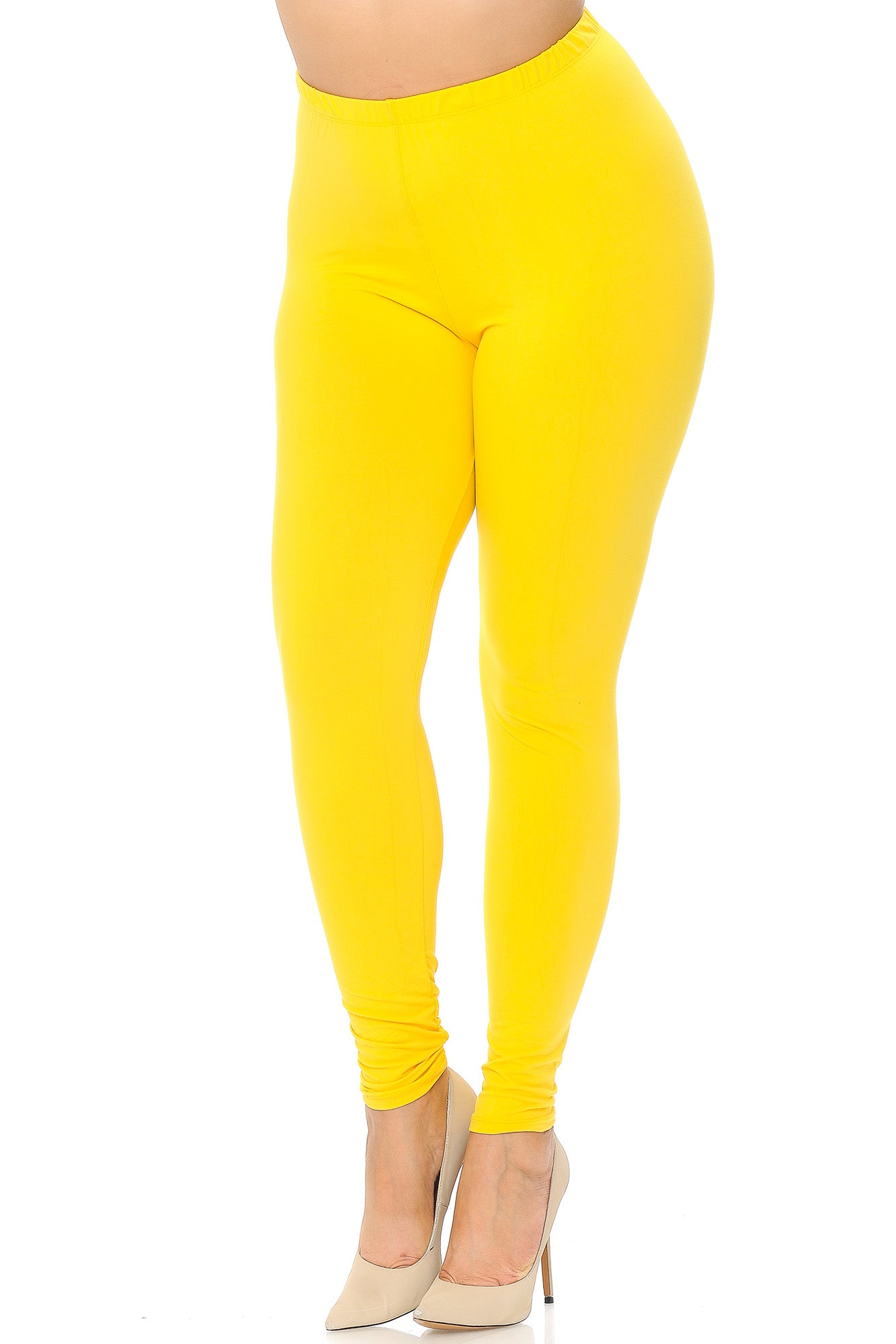 Buttery Smooth Essential Solid Extra Plus Size Leggings - 3X-5X - EEVEE