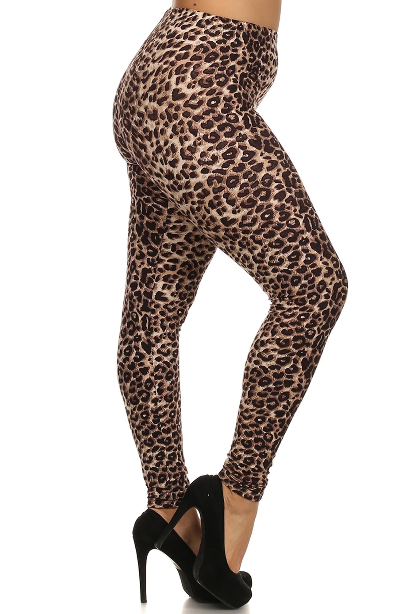 Buttery Smooth Feral Cheetah Extra Extra Plus Size Leggings - 3X-5X