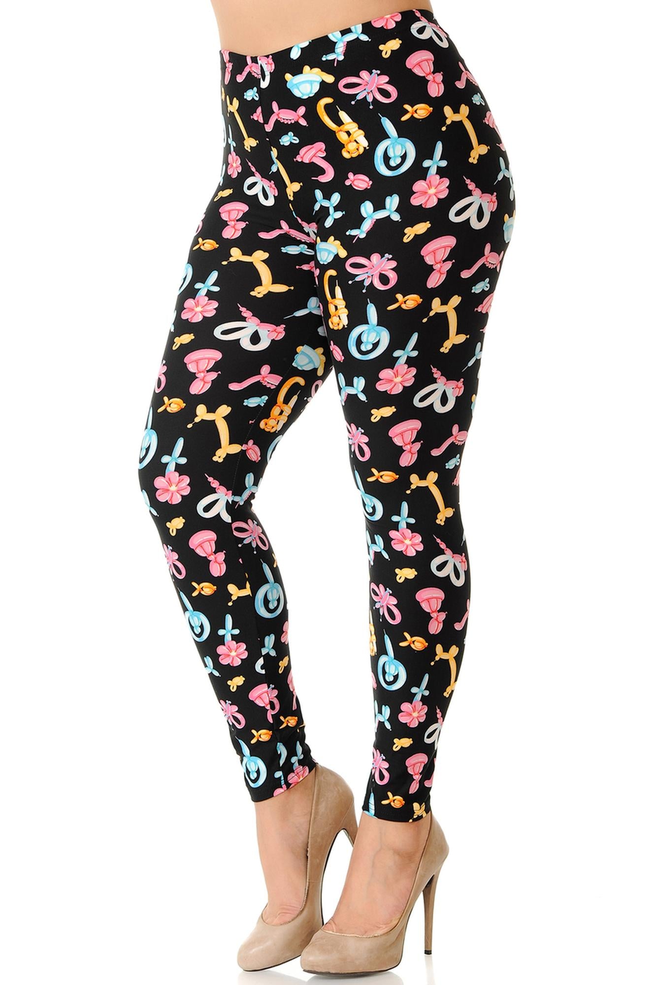 Buttery Smooth  Animal Balloon Extra Plus Size Leggings - 3X-5X