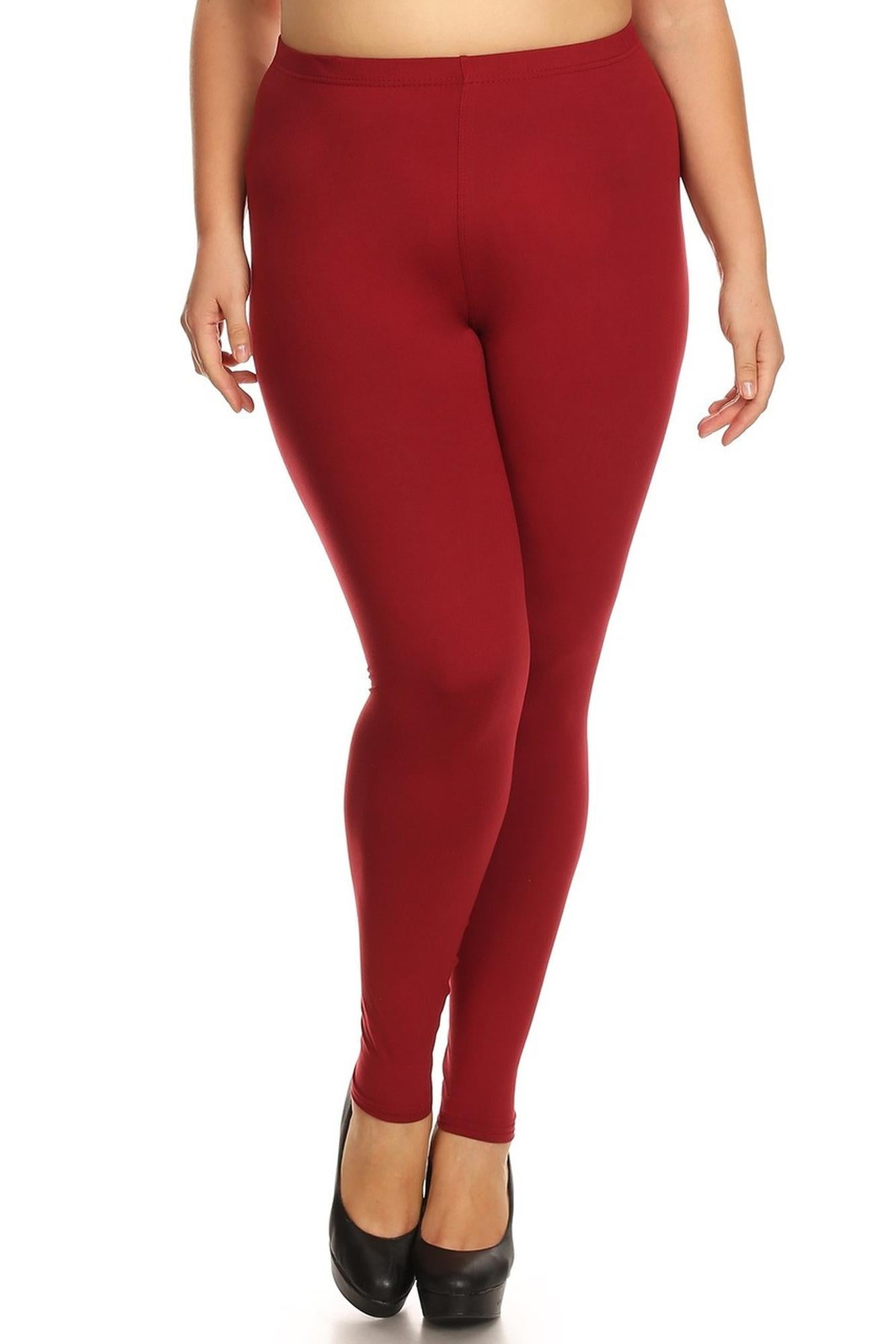 Buttery Smooth Essential Solid Extra Plus Size Leggings - 3X-5X - New Mix
