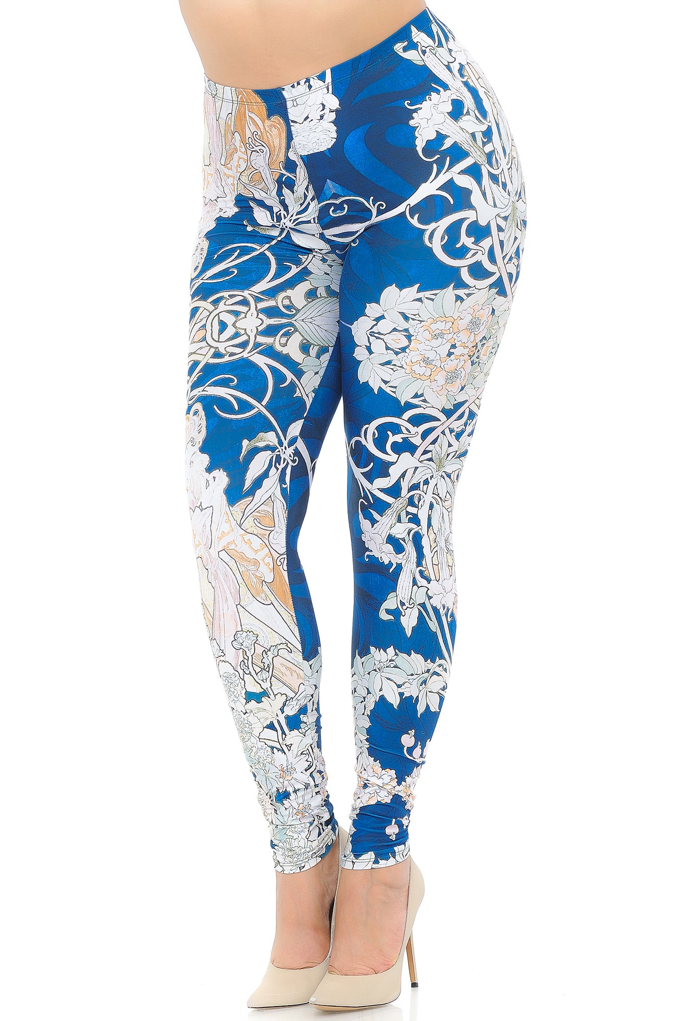 Creamy Soft Twisted Eden Vine Plus Size Extra Plus Size Leggings - 3X-5X - USA Fashion