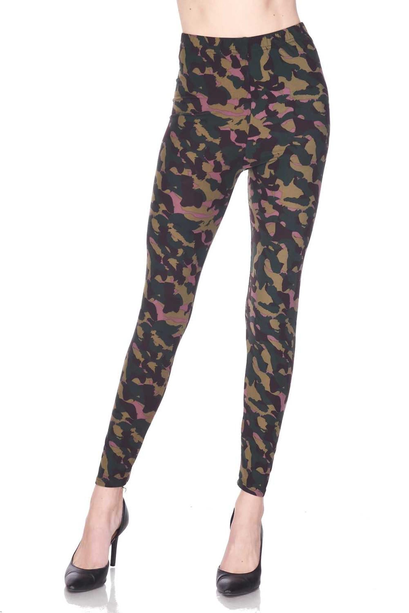 Buttery Smooth Midnight Pink Camouflage Leggings
