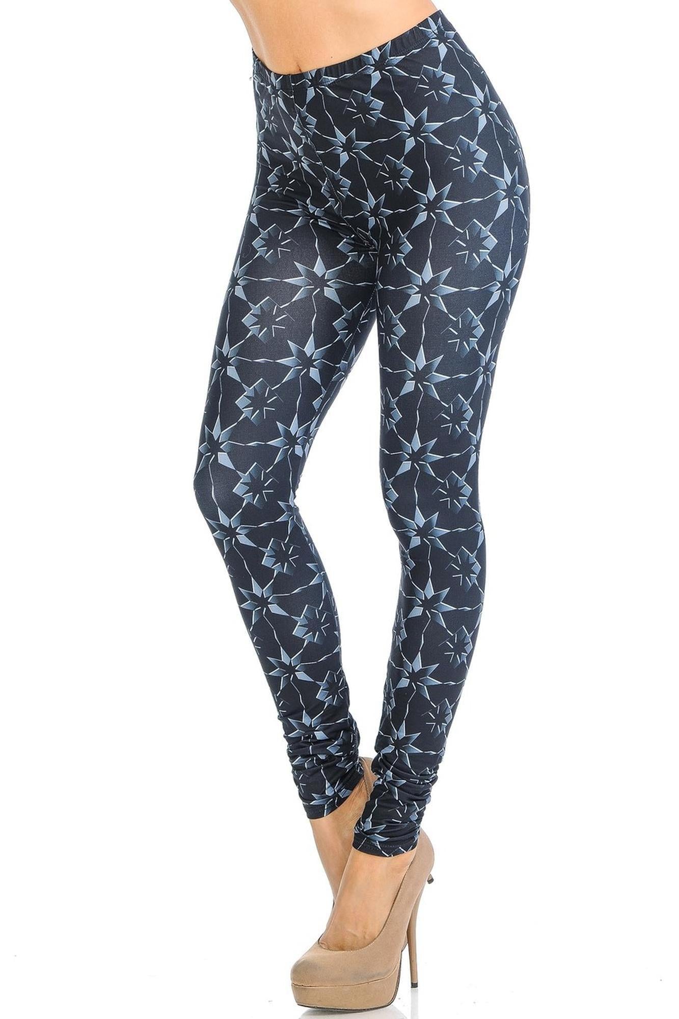 Creamy Soft Metallic Stars Leggings - Signature Collection
