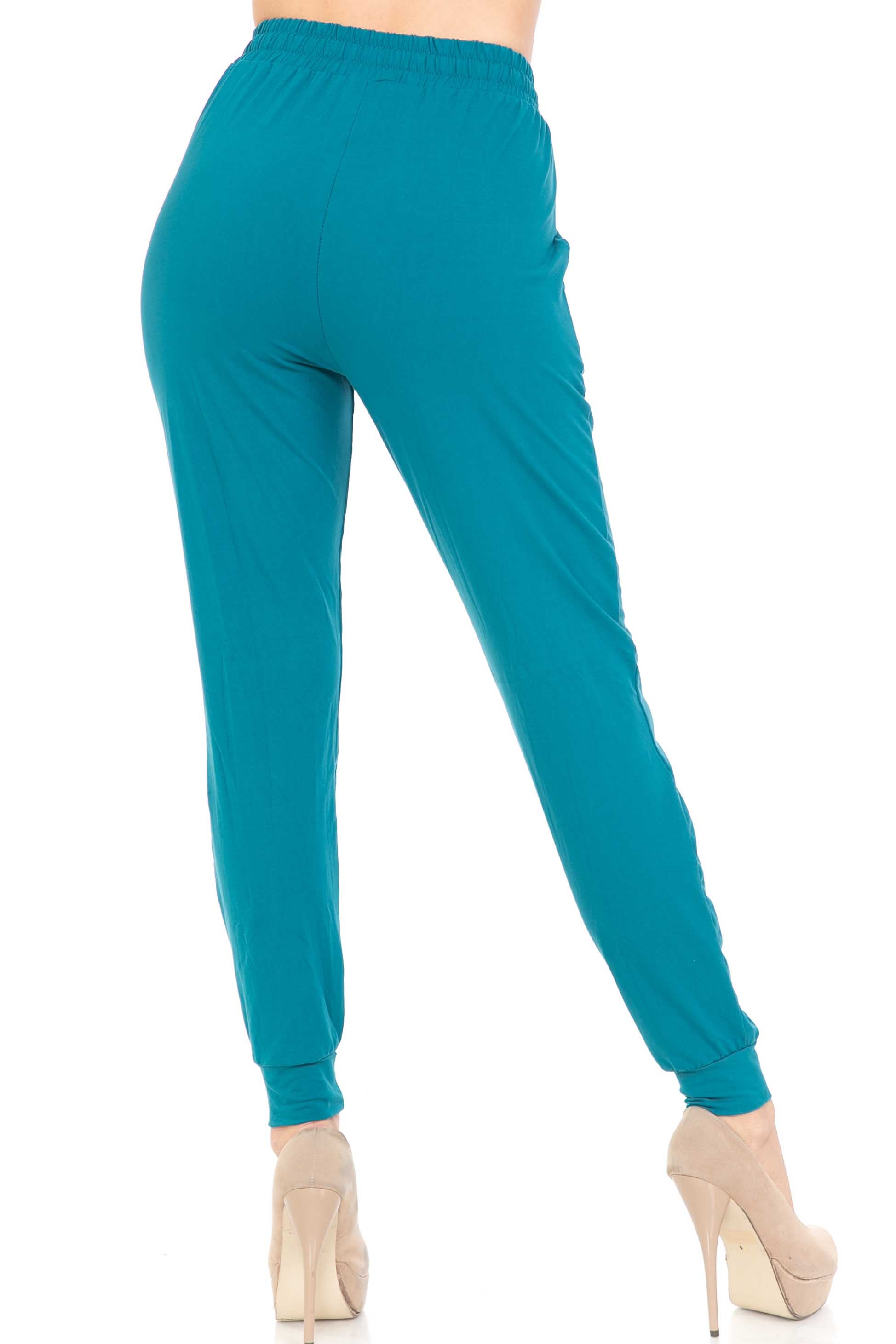 Buttery Soft Solid Essential Teal Joggers - EEVEE