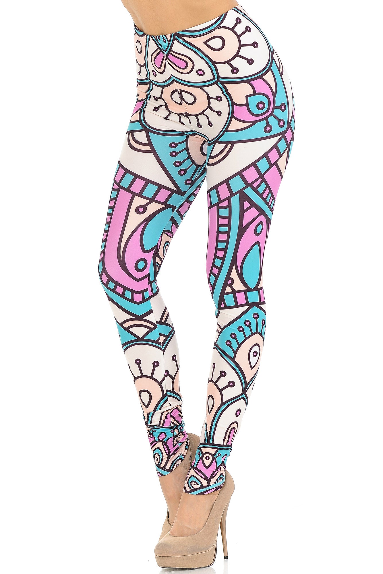 Creamy Soft Cute Mandala Extra Small Leggings - USA Fashion