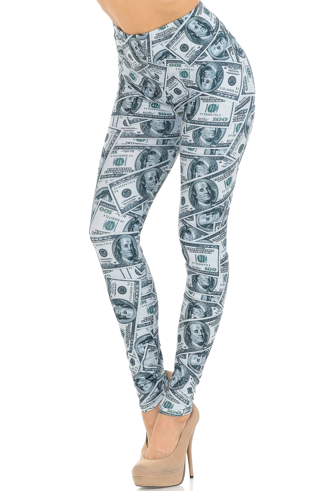 Creamy Soft Raining Money Extra Small Leggings - USA Fashion