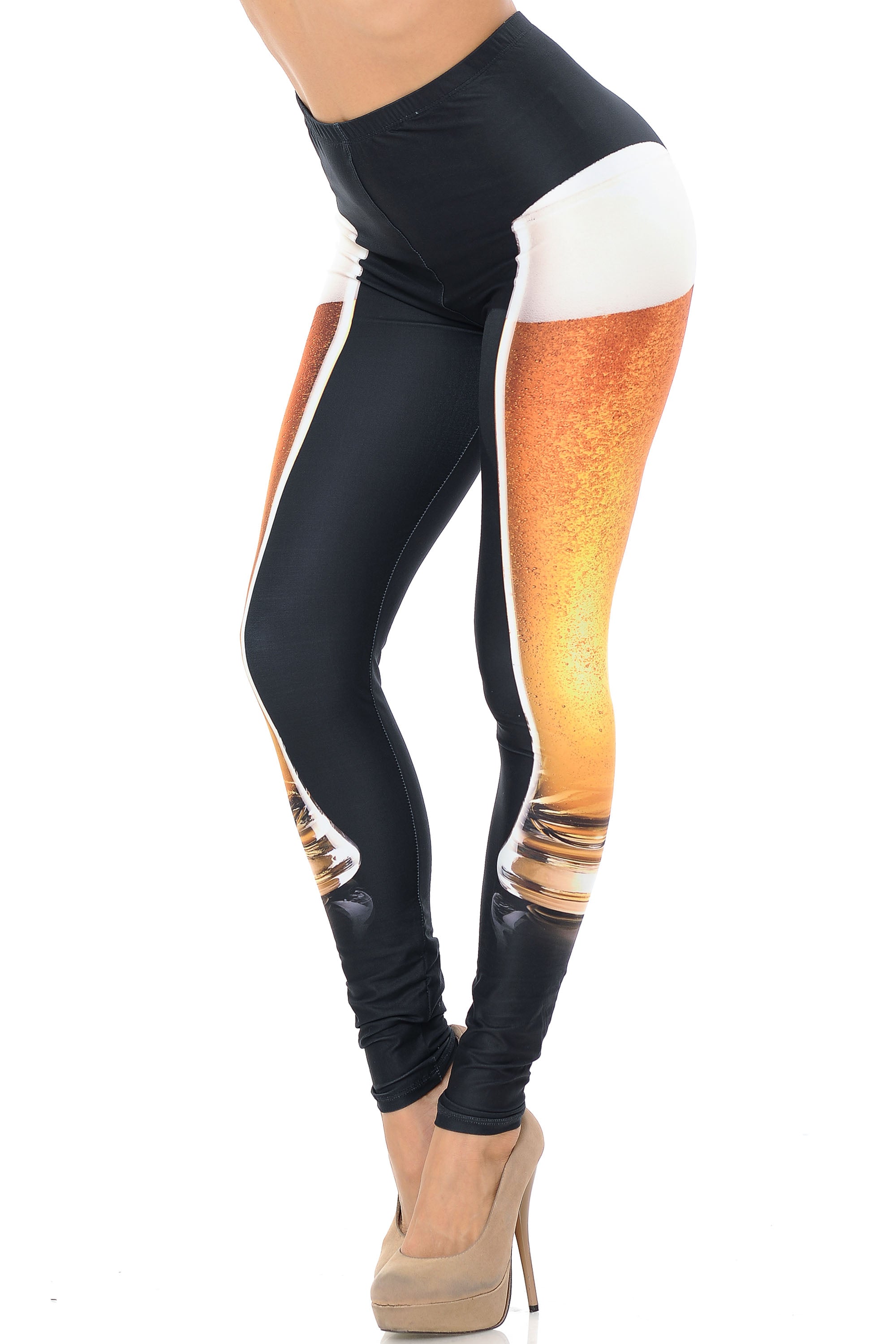 Creamy Soft Draft Beer Leggings - USA Fashion
