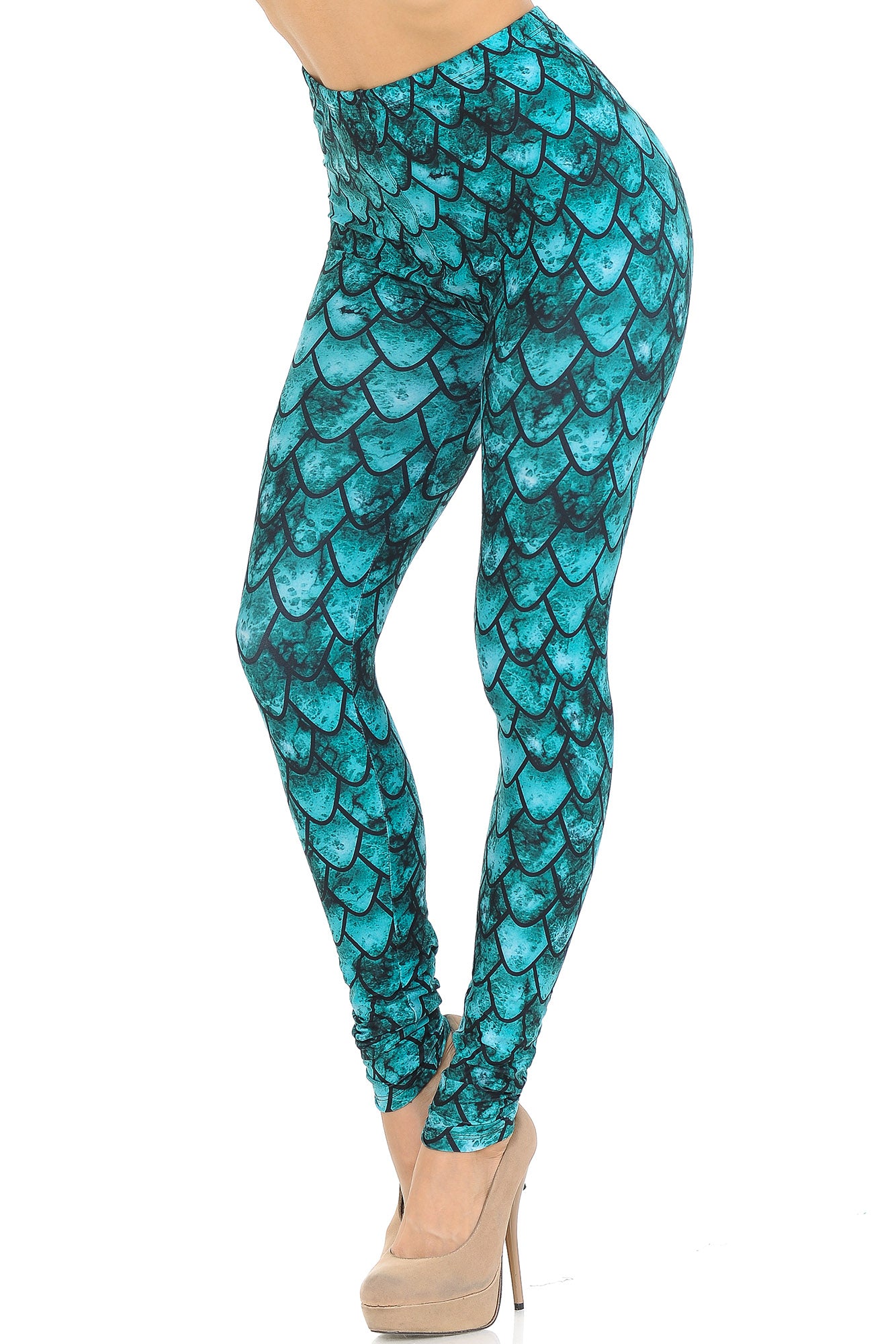 Creamy Soft Green Dragon Extra Small Leggings - USA Fashion
