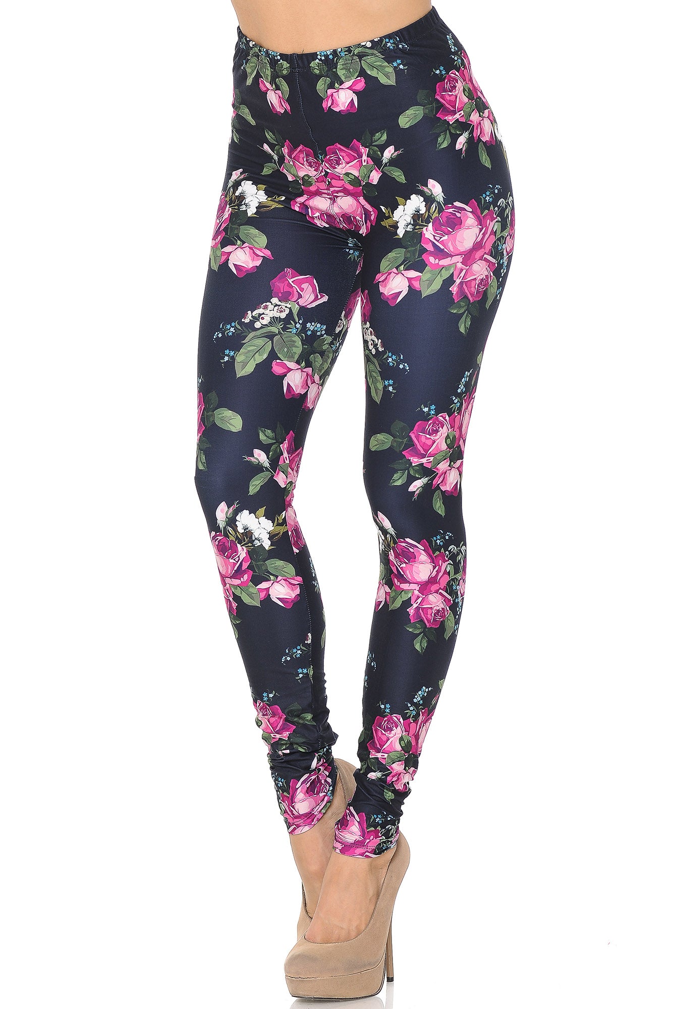 Creamy Soft Fuchsia Rose Extra Small Leggings - USA Fashion