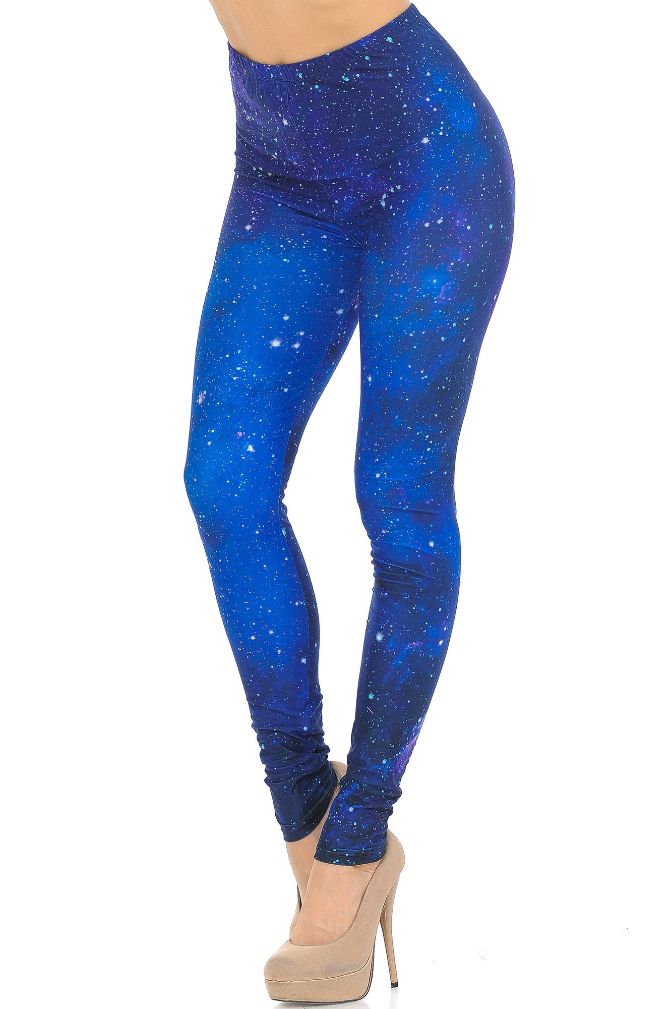 Creamy Soft Blue Galaxy Extra Small Leggings - USA Fashion