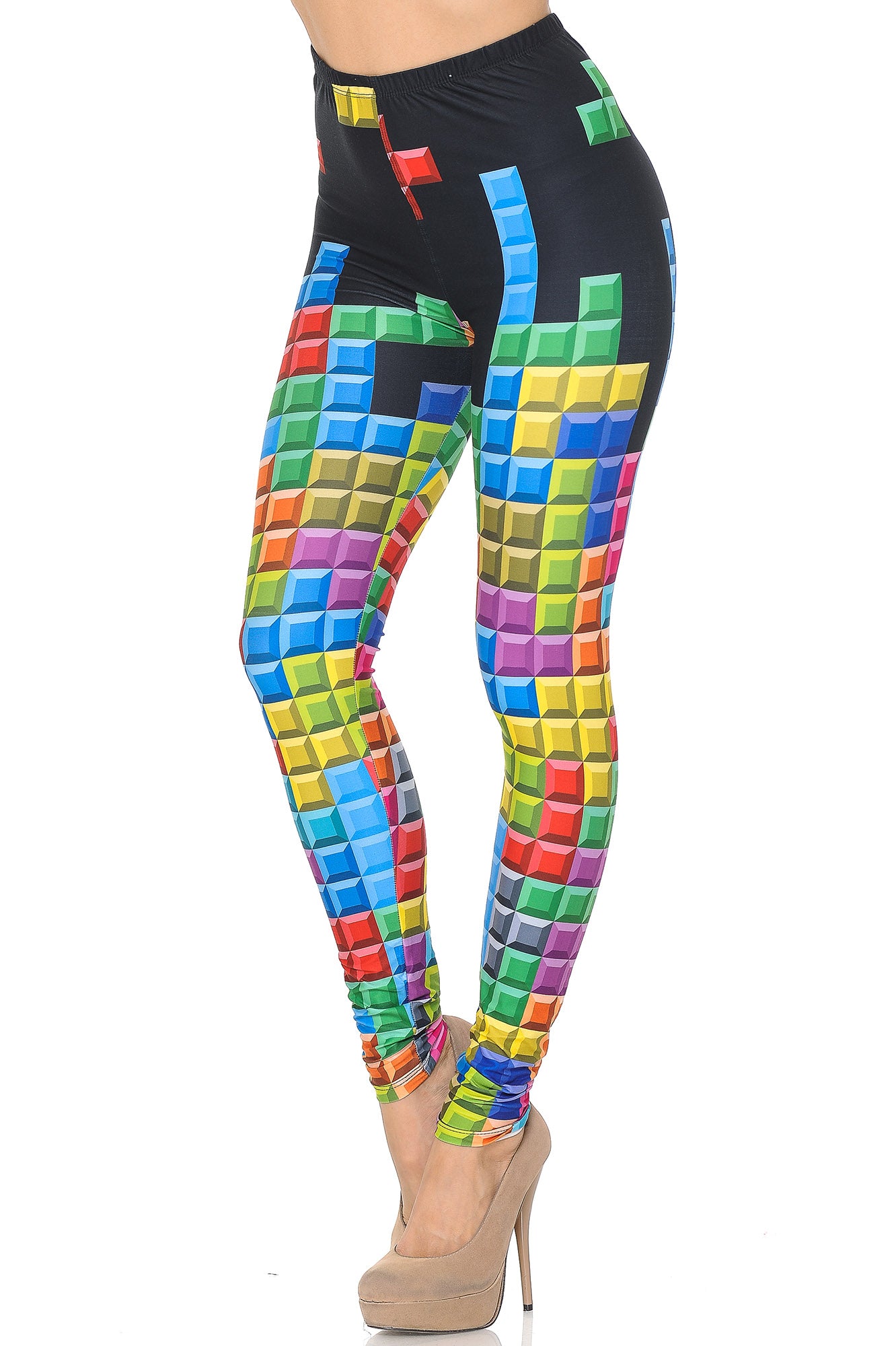 Creamy Soft Tetris Extra Small Leggings - USA Fashion
