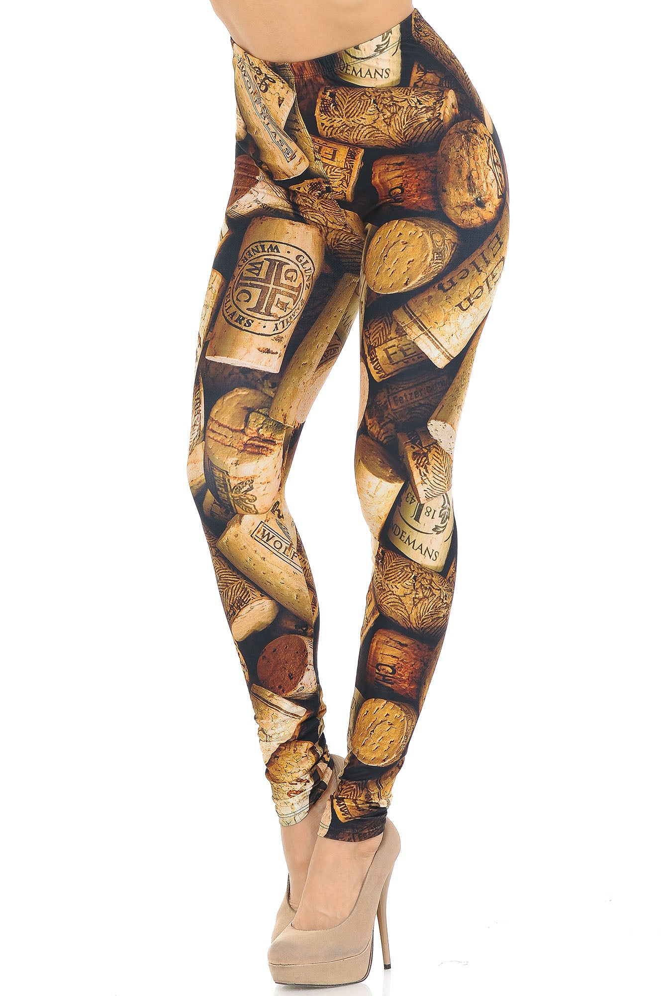 Creamy Soft Wine Cork Extra Small Leggings - USA Fashion
