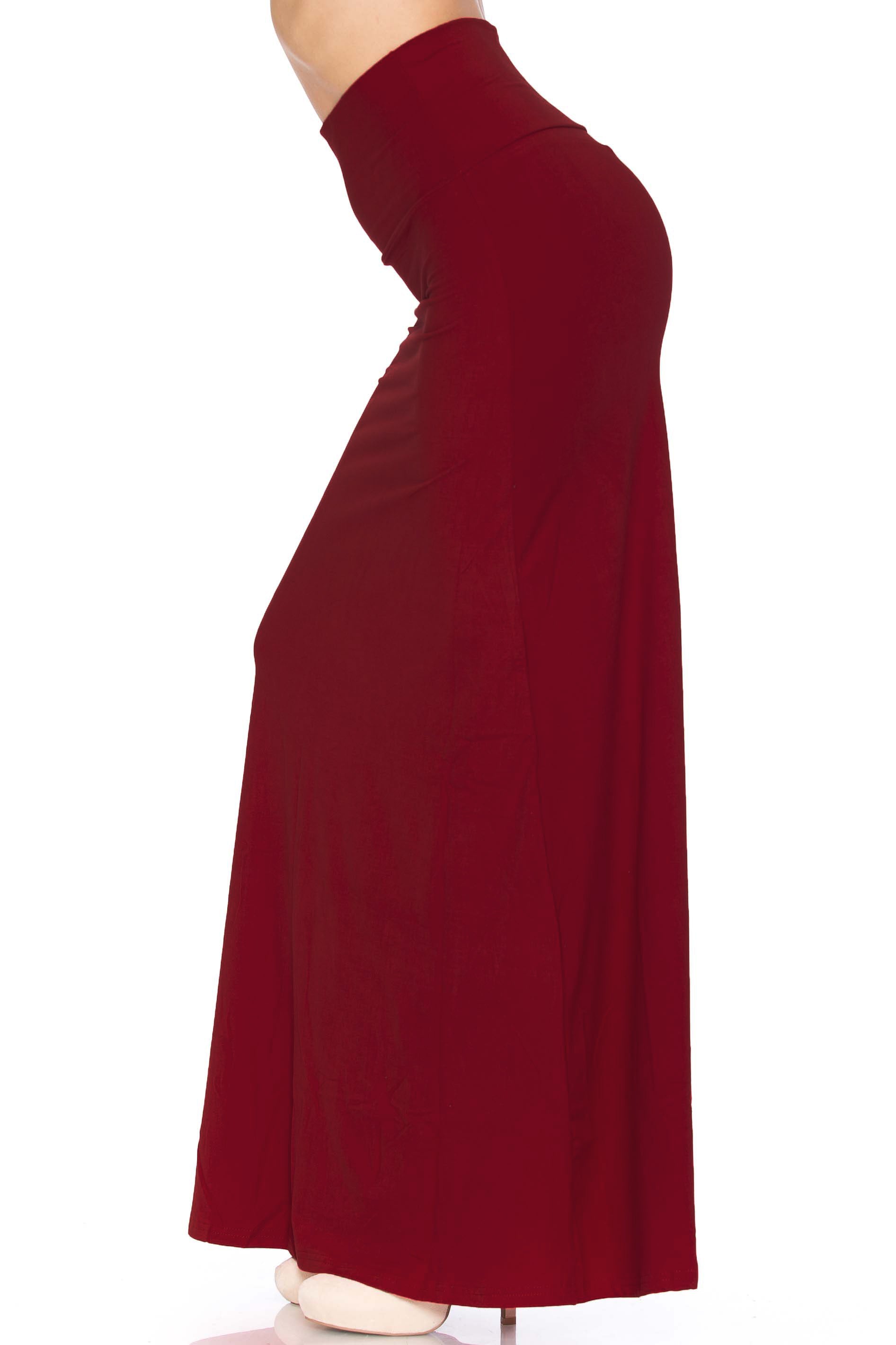 Buttery Smooth Solid Black Maxi Modern Skirt OSReg