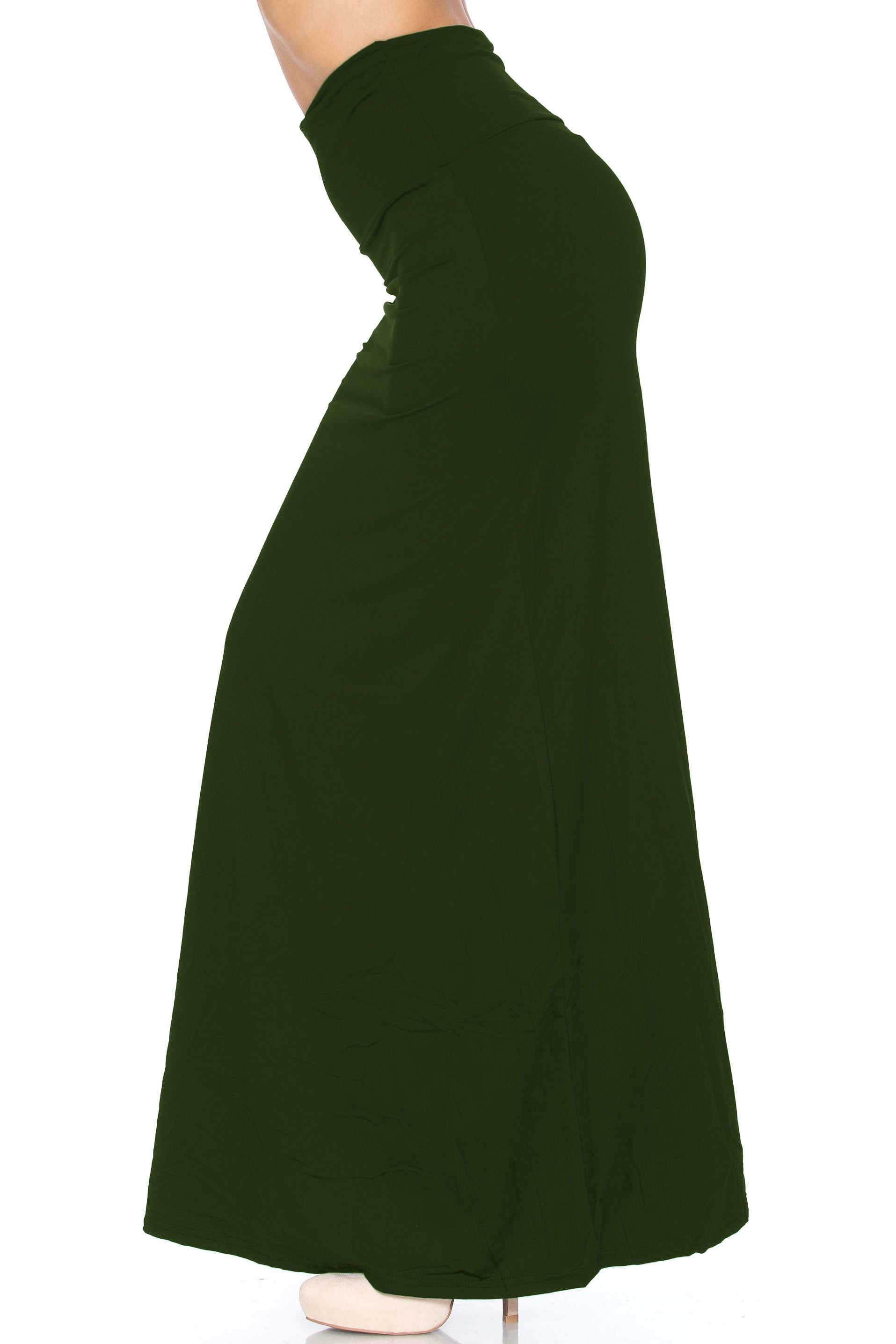 Buttery Smooth Essential Black Plus Size Maxi Modern Skirt