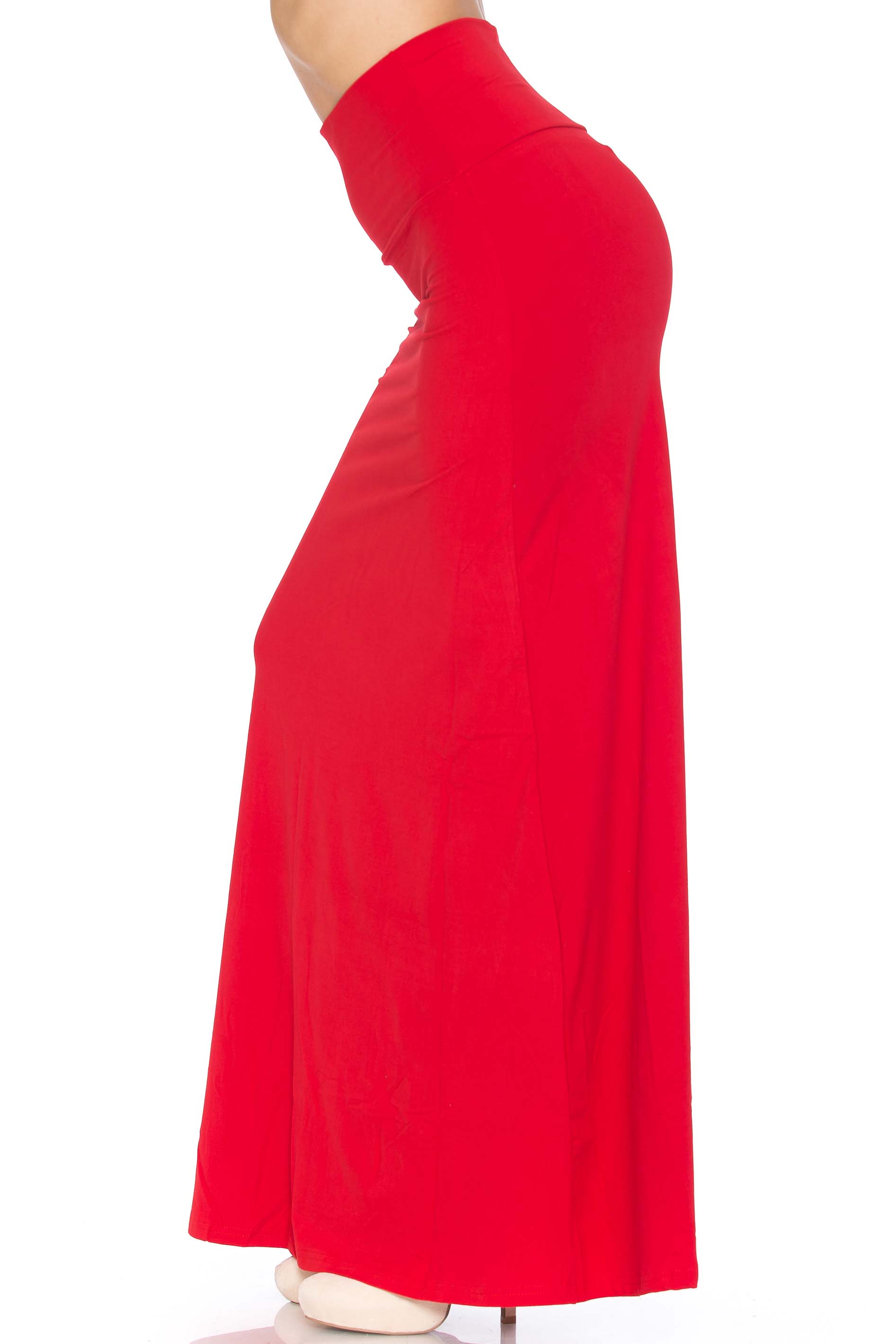 Buttery Smooth Essential Black Plus Size Maxi Modern Skirt