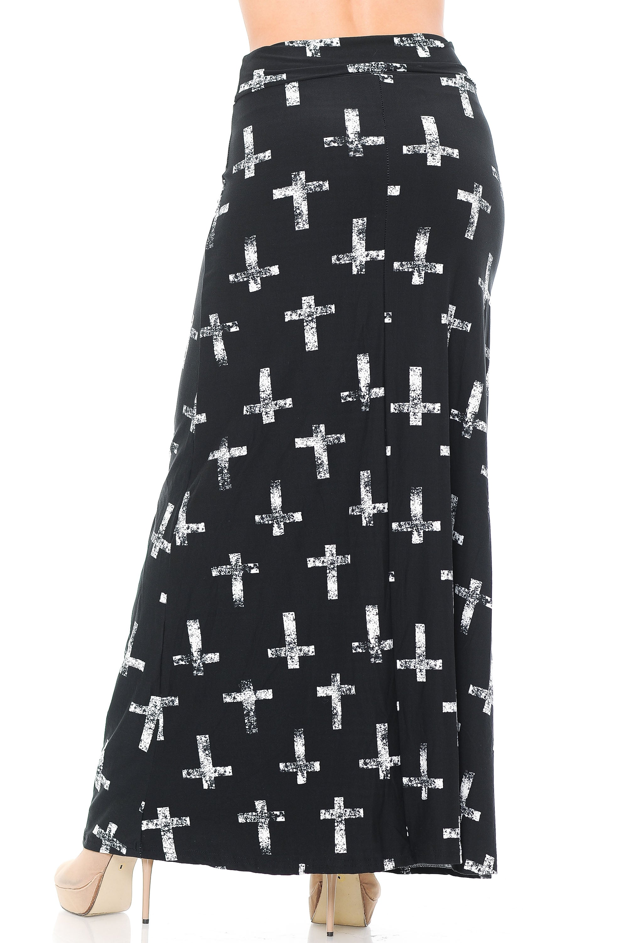 Buttery Soft Faded Cross Maxi Modern Skirt