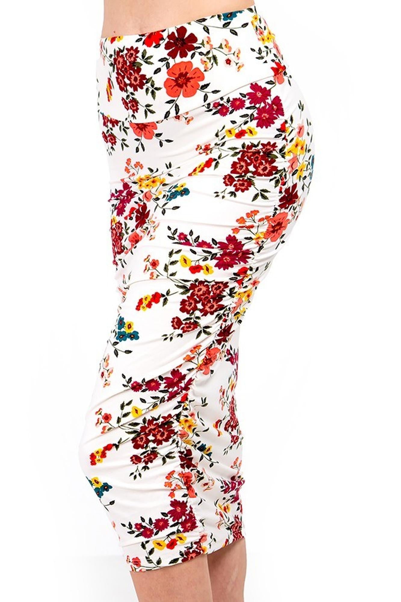 Buttery Soft Fresh Spring Floral Modern Skirt