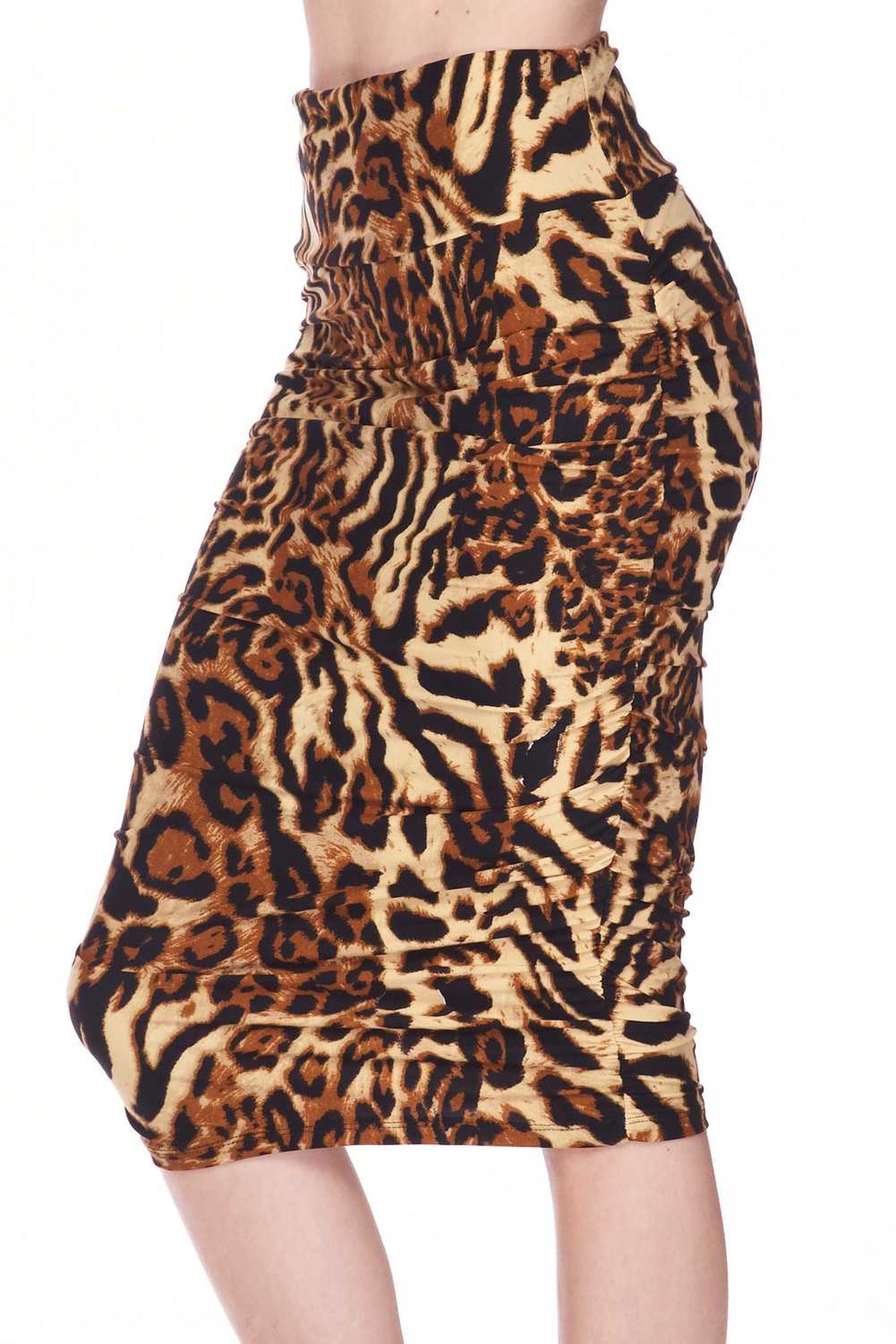 Buttery Soft Predator Leopard Pencil Modern Skirt