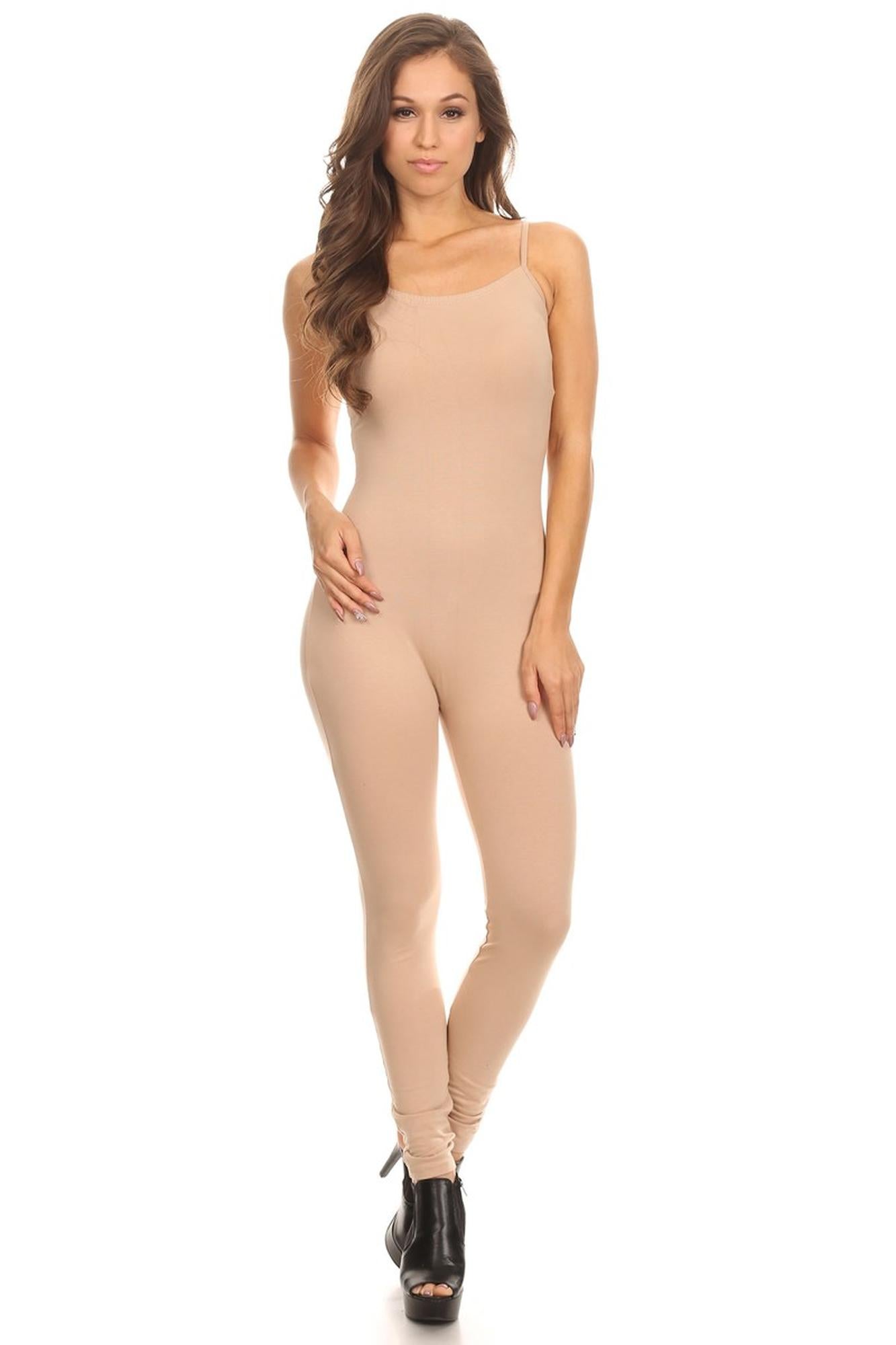 USA Spaghetti Strap Cotton Tank Jumpsuit