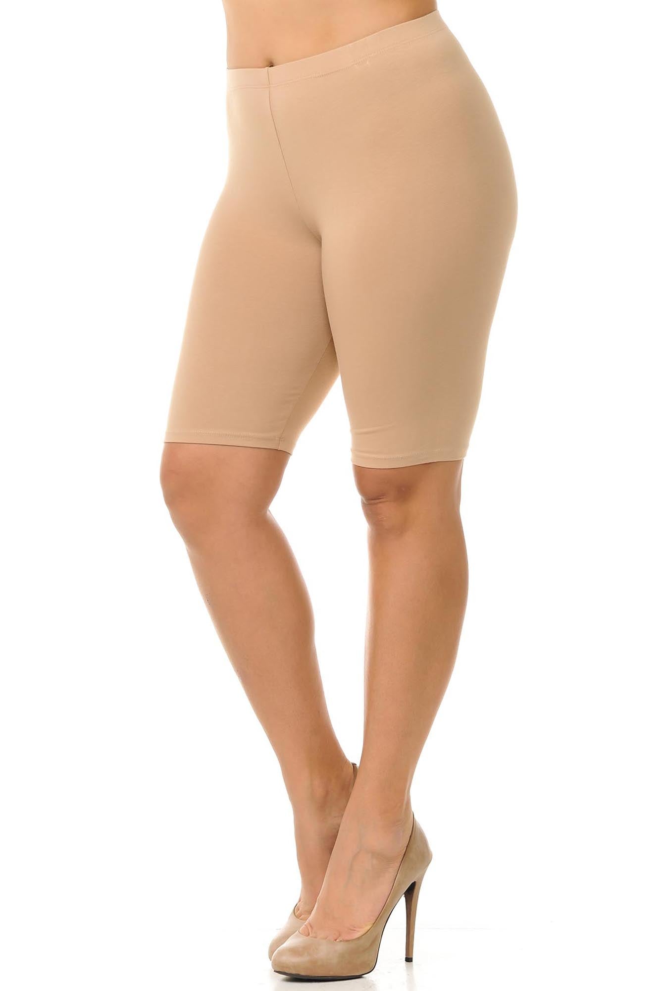 USA Essential Cotton Plus Size Thigh Premium Shorts - Bermuda Premium Shorts