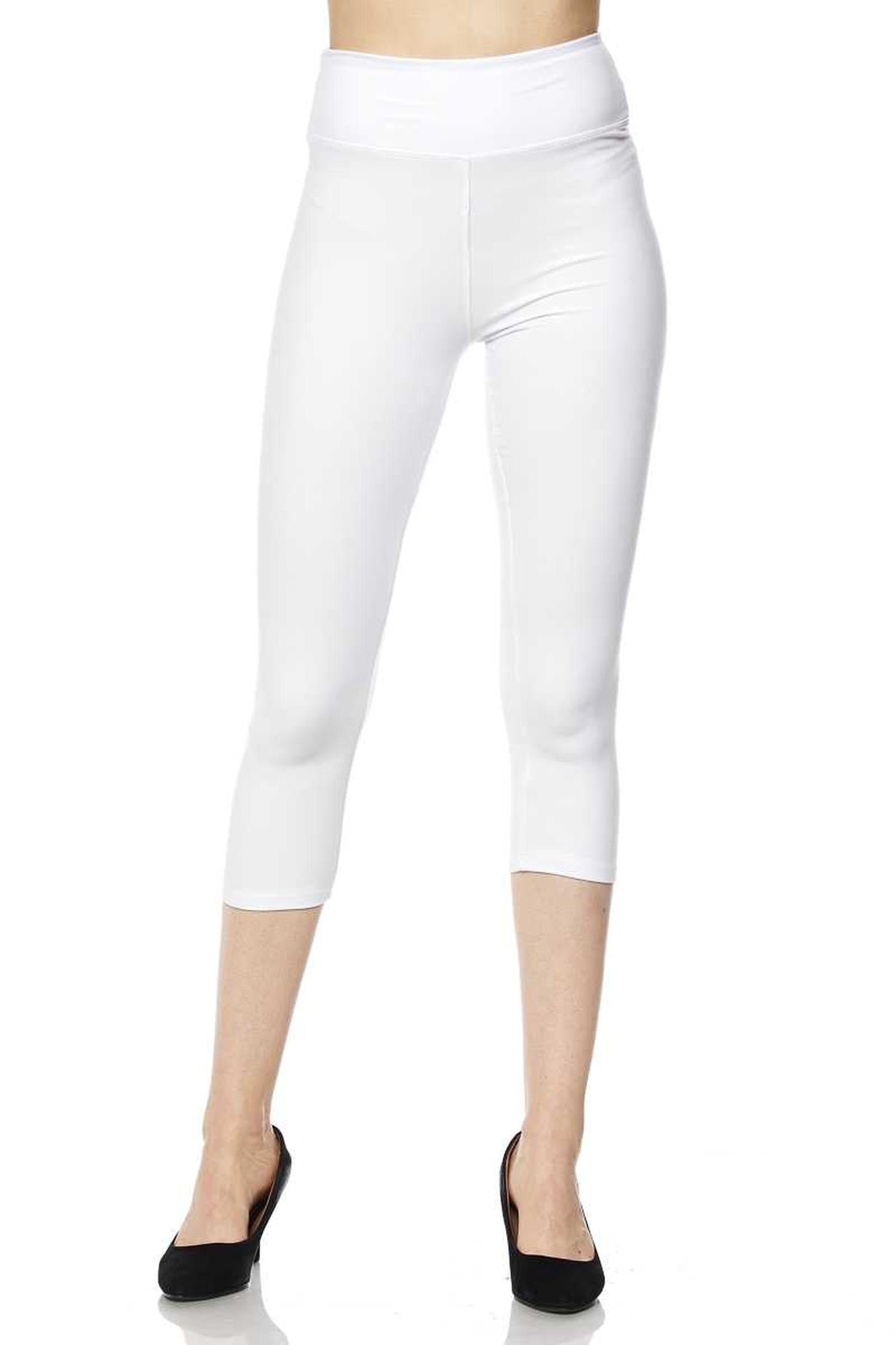 Buttery Smooth Essential Solid High Waisted Plus Size Capris - 3 Inch - New Mix