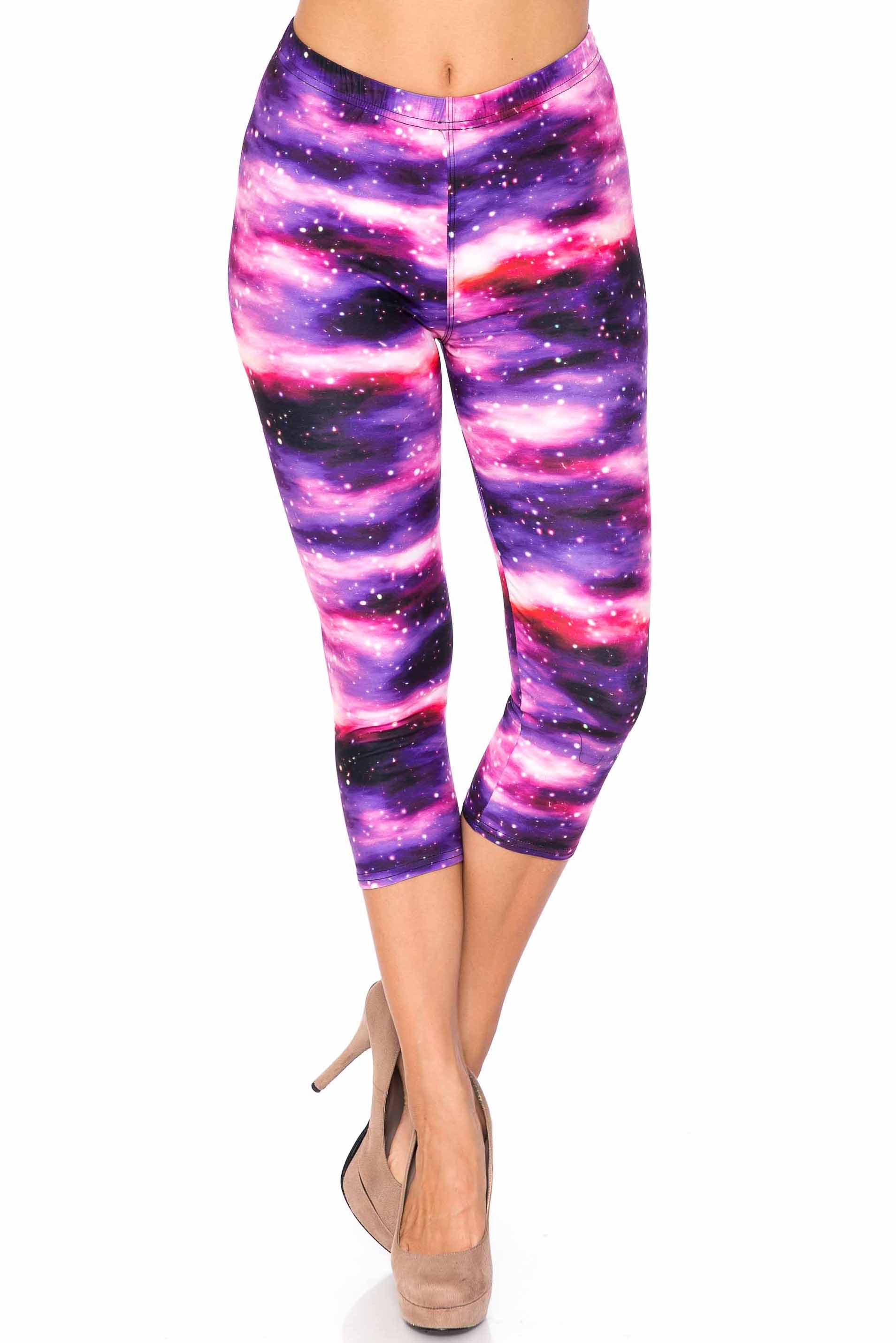 Creamy Soft Purple Mist Plus Size Capris - USA Fashion