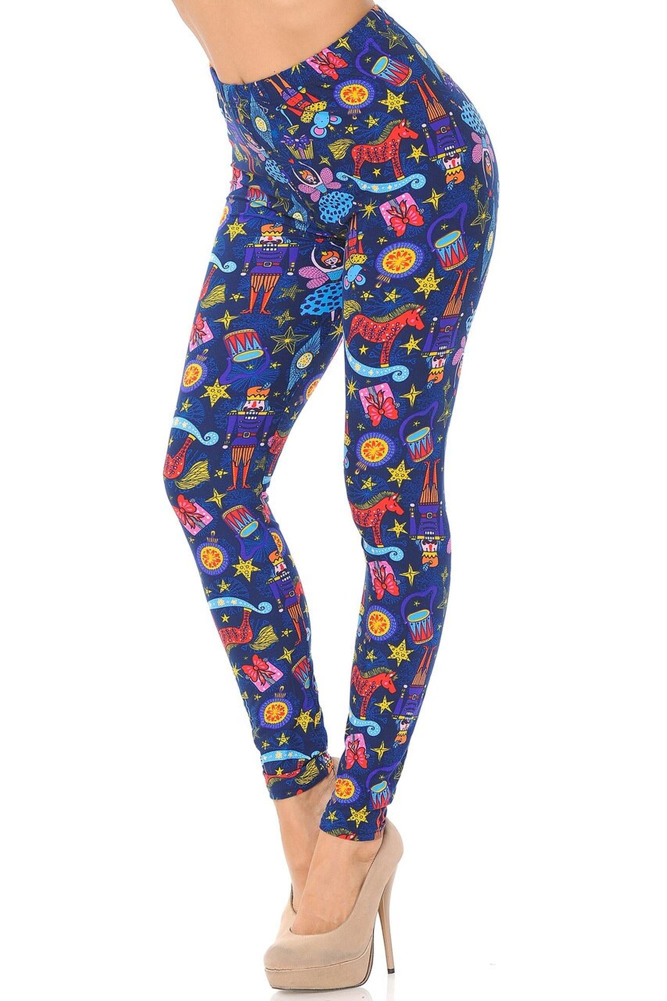 Buttery Smooth Nutcracker Christmas Trinkets Plus Size Leggings