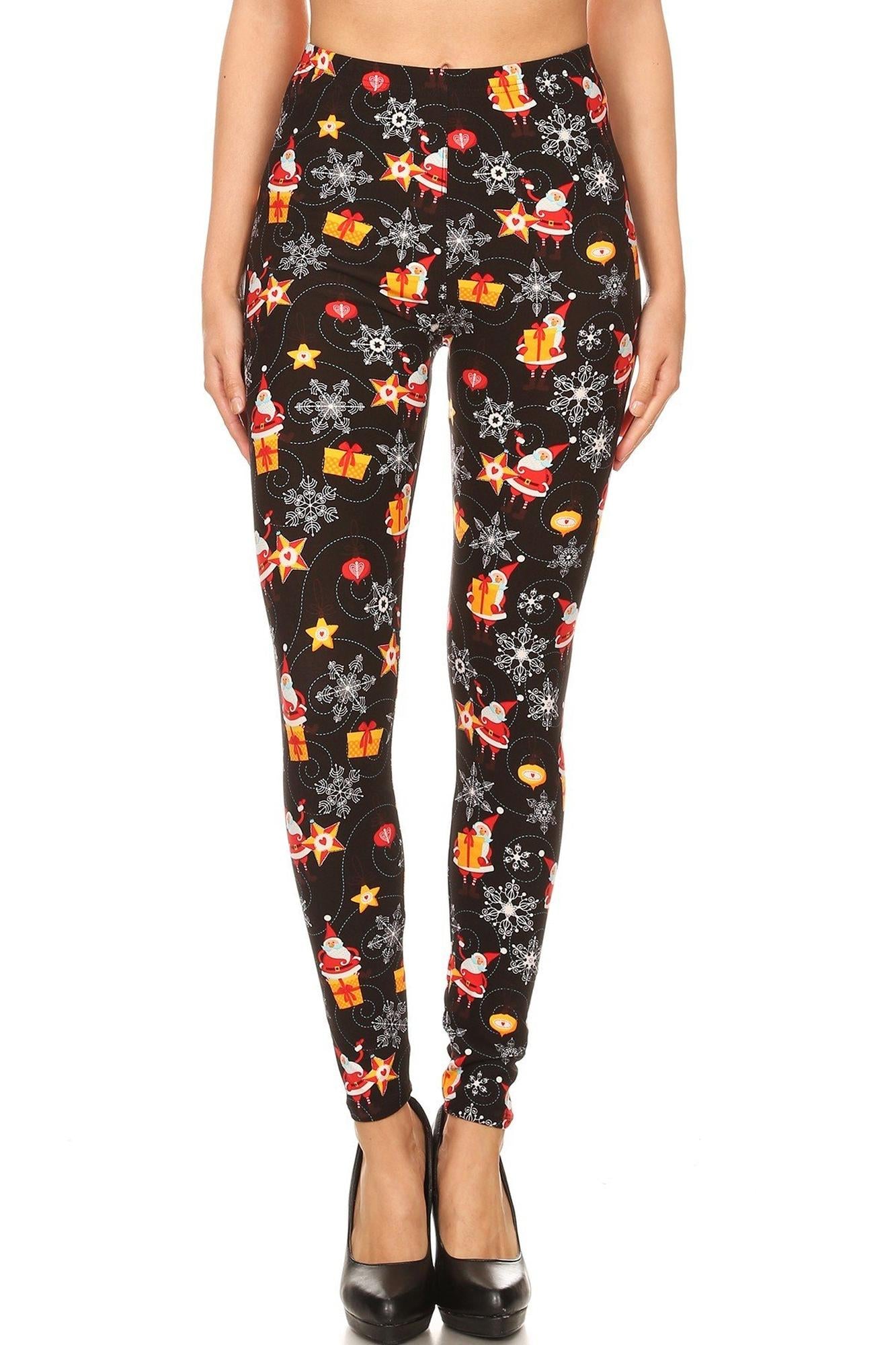 Buttery Soft Santa's Wonderland Christmas Plus Size Leggings