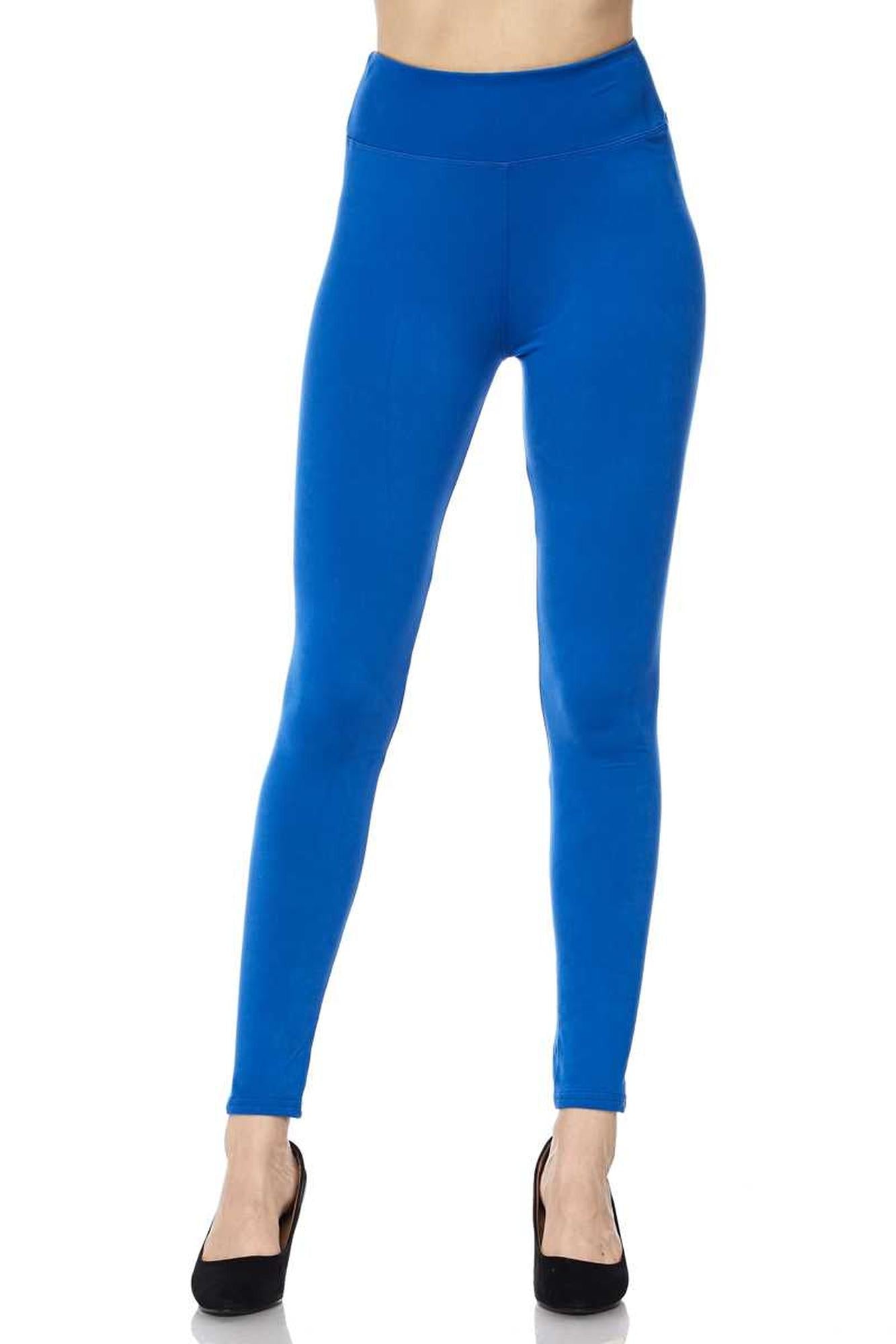 Buttery Smooth Essential Solid High Waisted Plus Size Leggings - 3 Inch Band