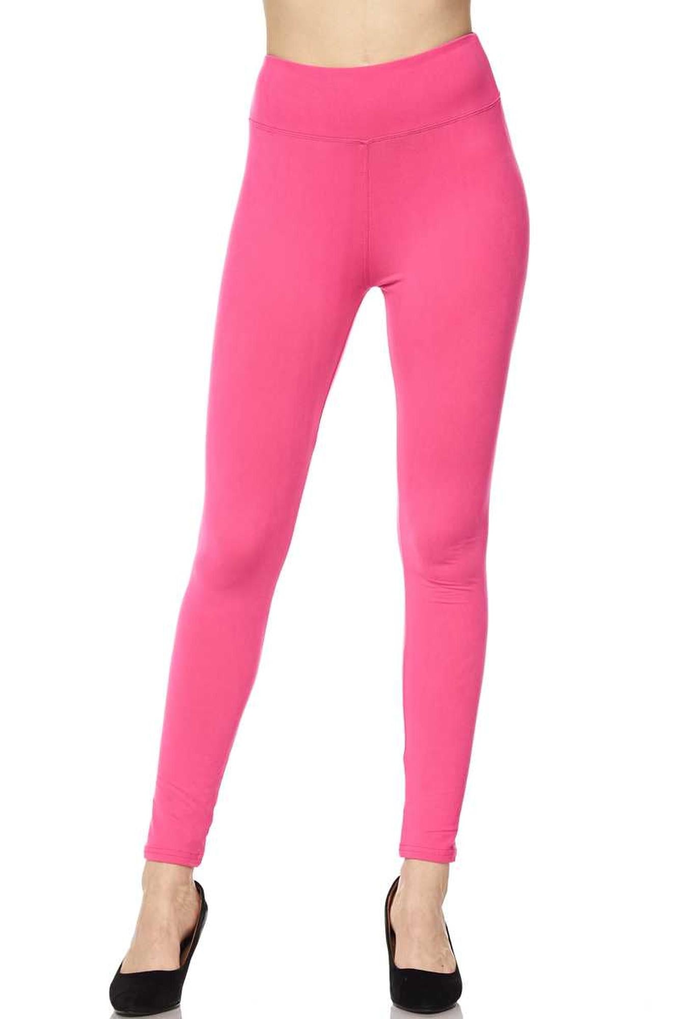 Buttery Smooth Essential Solid High Waisted Plus Size Leggings - 3 Inch Band