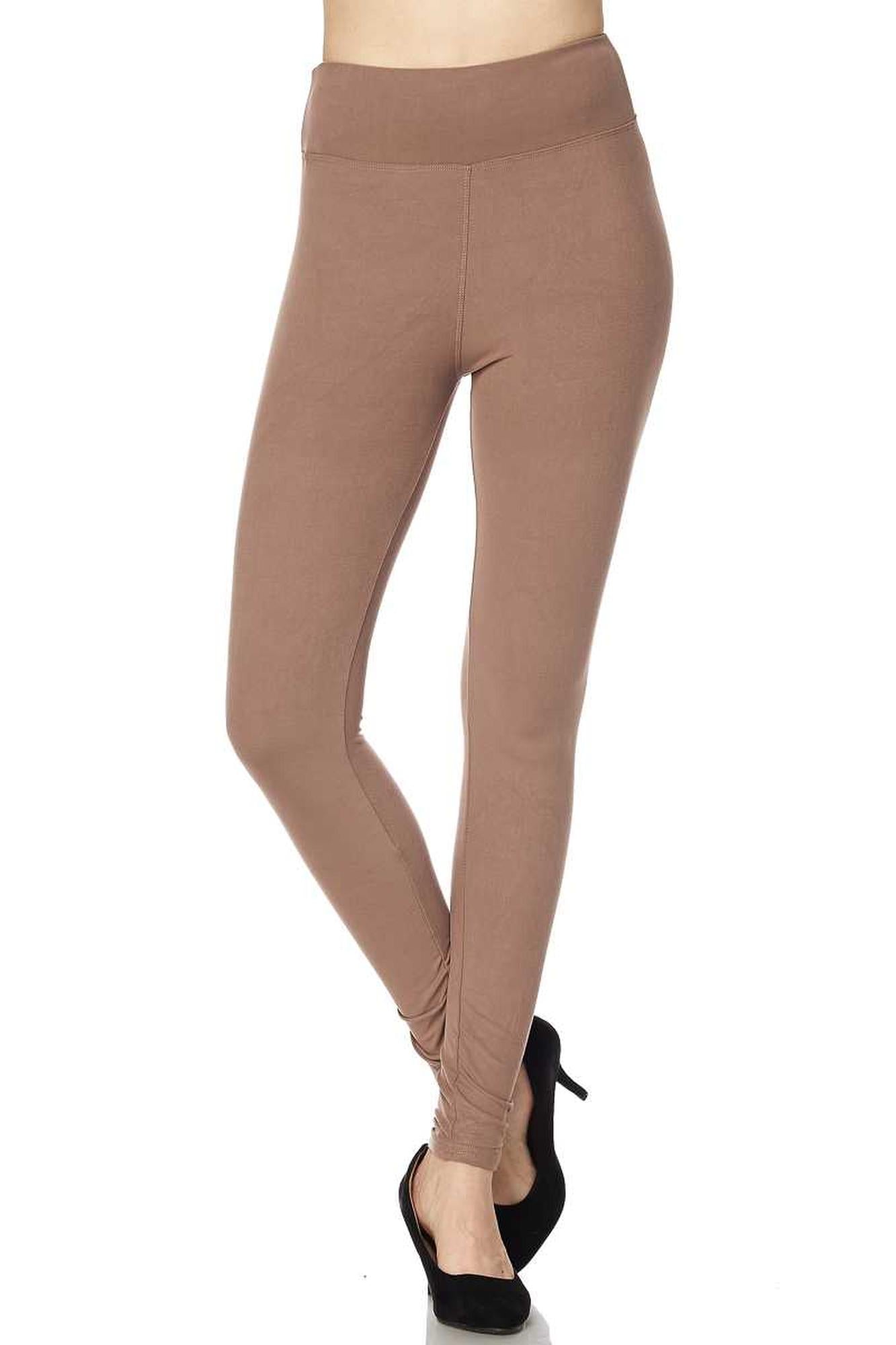 Buttery Smooth Essential Solid High Waisted Plus Size Leggings - 3 Inch Band