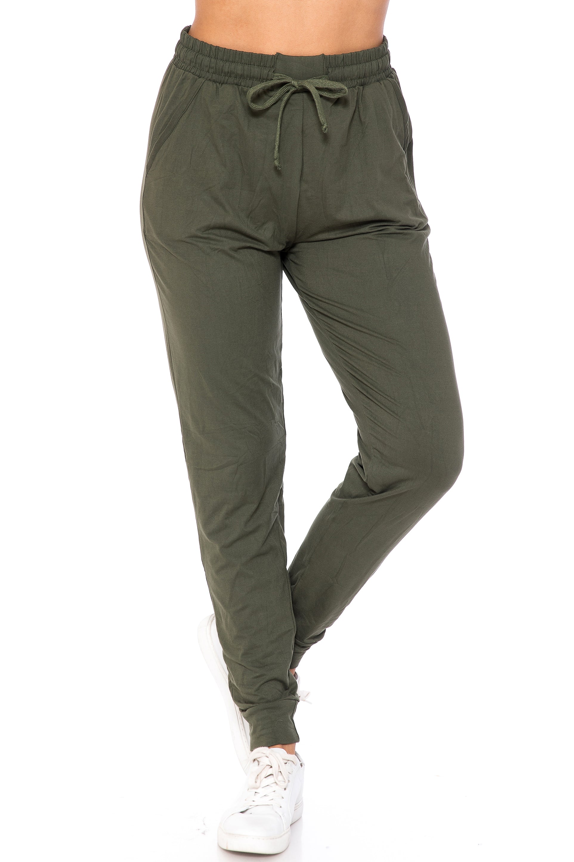 Buttery Soft Essential Solid Plus Size Joggers - New Mix