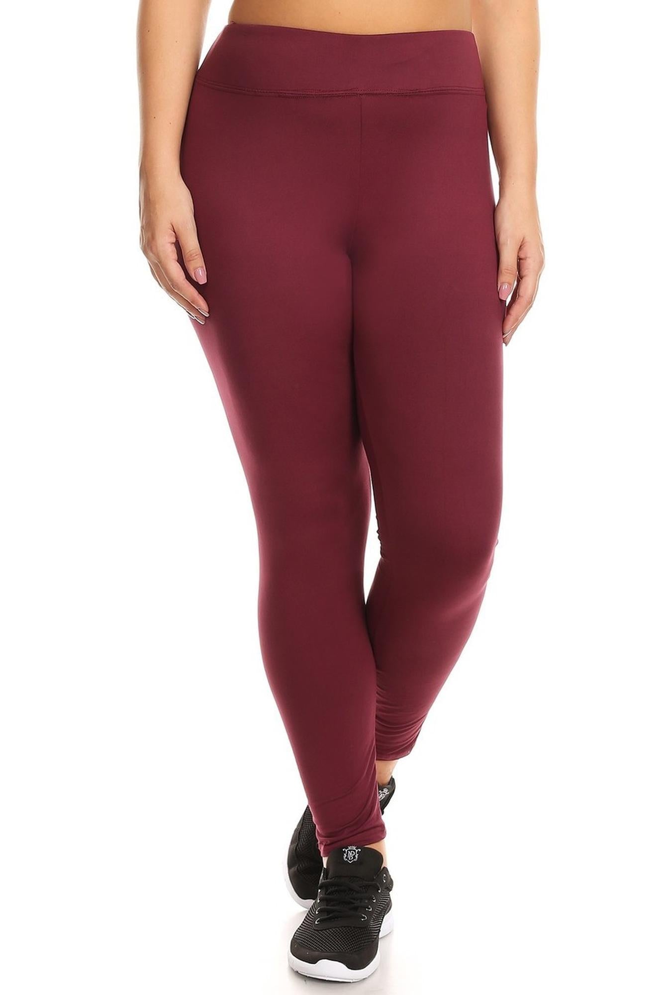 High Waisted Fleece fully lined Sport Plus Size Leggings