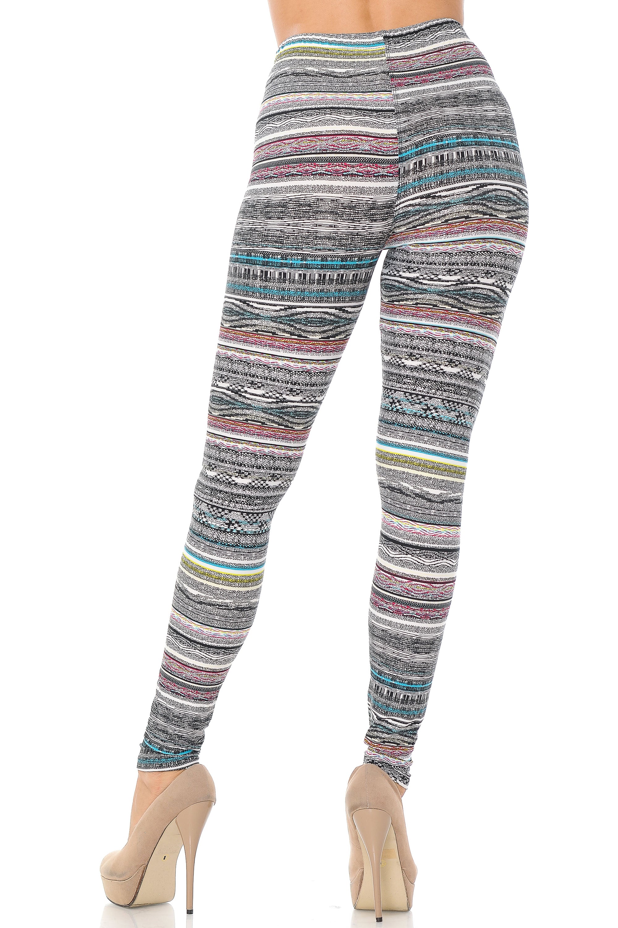 Buttery Smooth Tribal Cascade Rings Plus Size Leggings